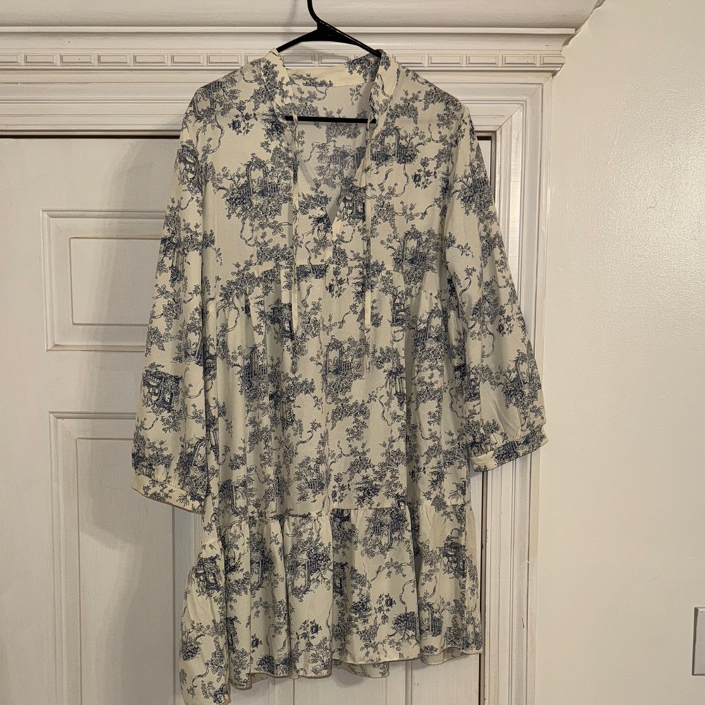SHEIN Blue Floral Dress